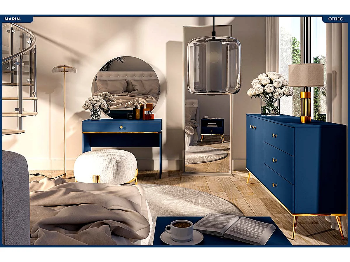 Coiffeuse - H.79 x L.100 x P.40 cm - MARIN