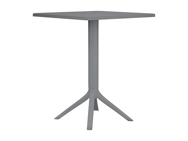 Table d'appoint de jardin - carré - Plastique - 60 x 60 cm - Gris foncé - Nuvela