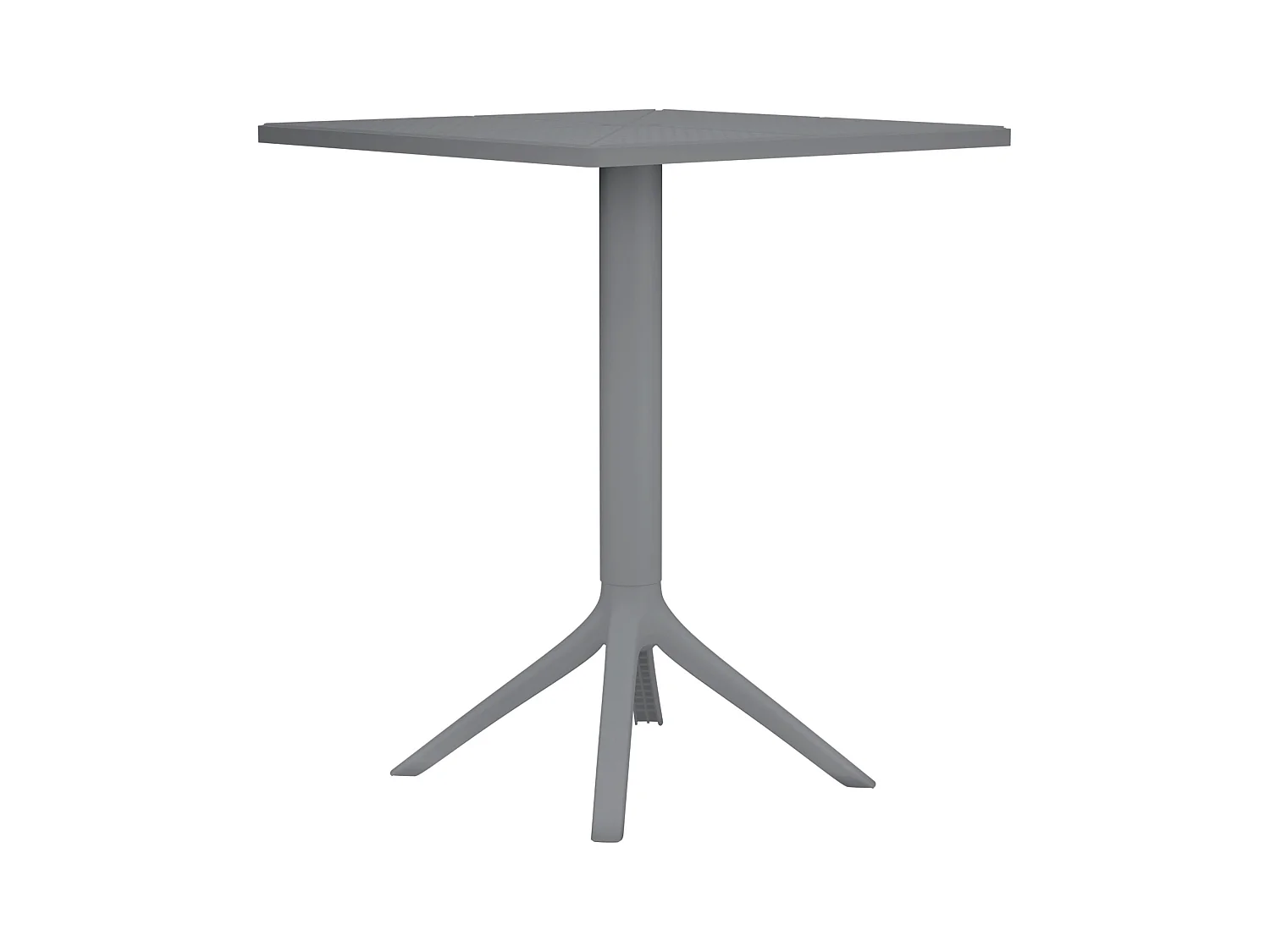 Table d'appoint de jardin - carré - Plastique - 60 x 60 cm - Gris foncé - Nuvela