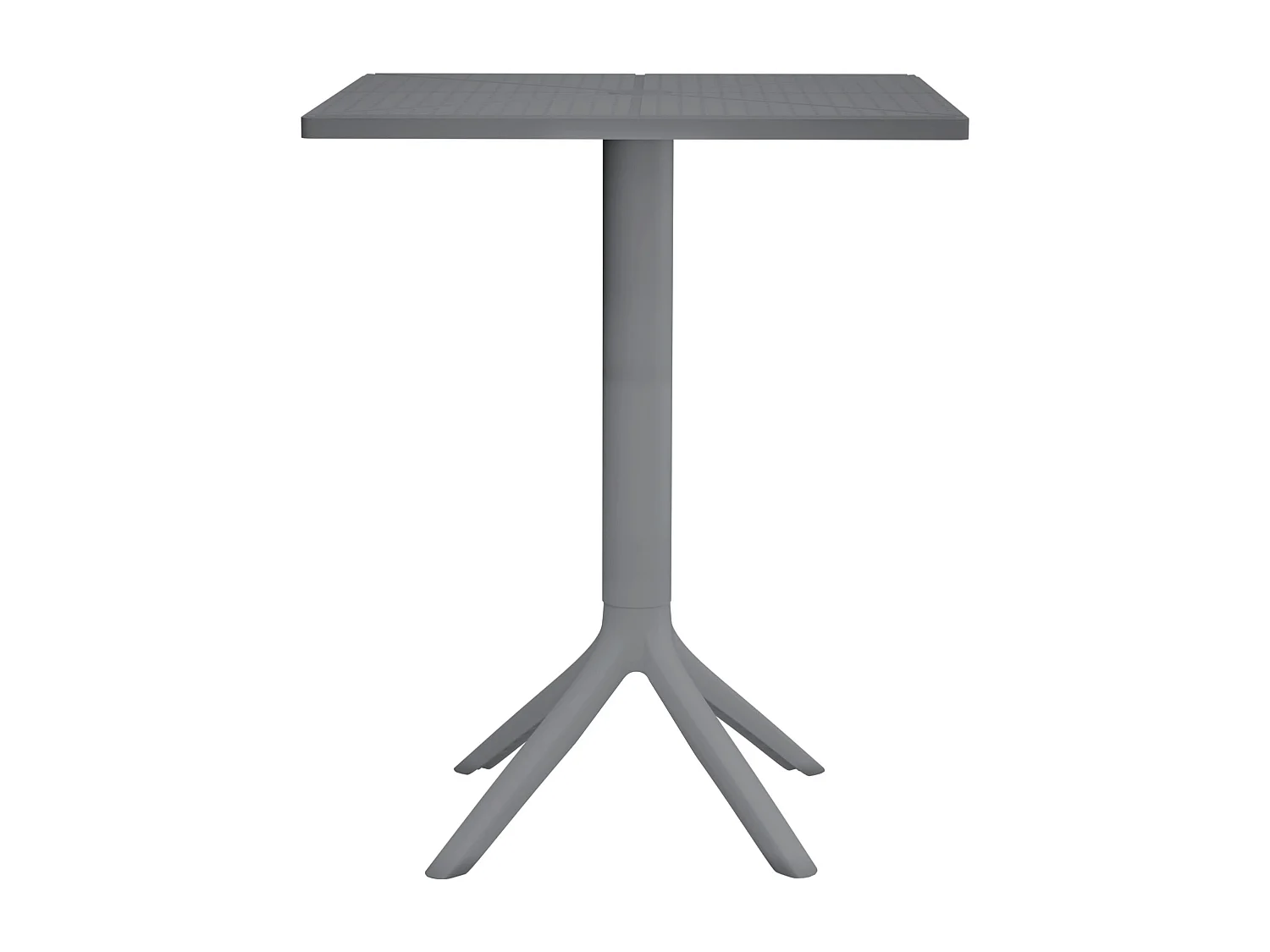 Table d'appoint de jardin - carré - Plastique - 60 x 60 cm - Gris foncé - Nuvela