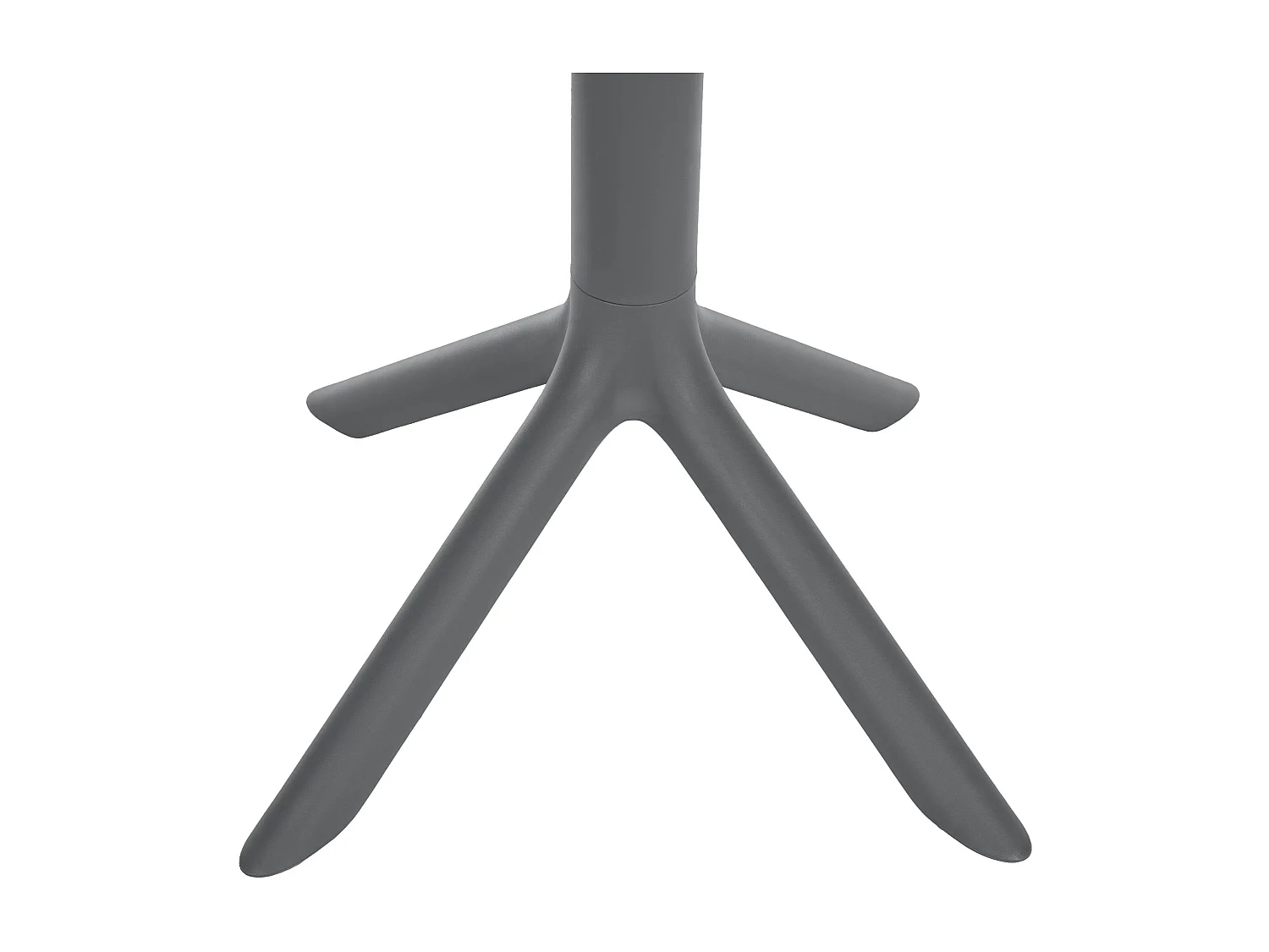 Table d'appoint de jardin - carré - Plastique - 60 x 60 cm - Gris foncé - Nuvela