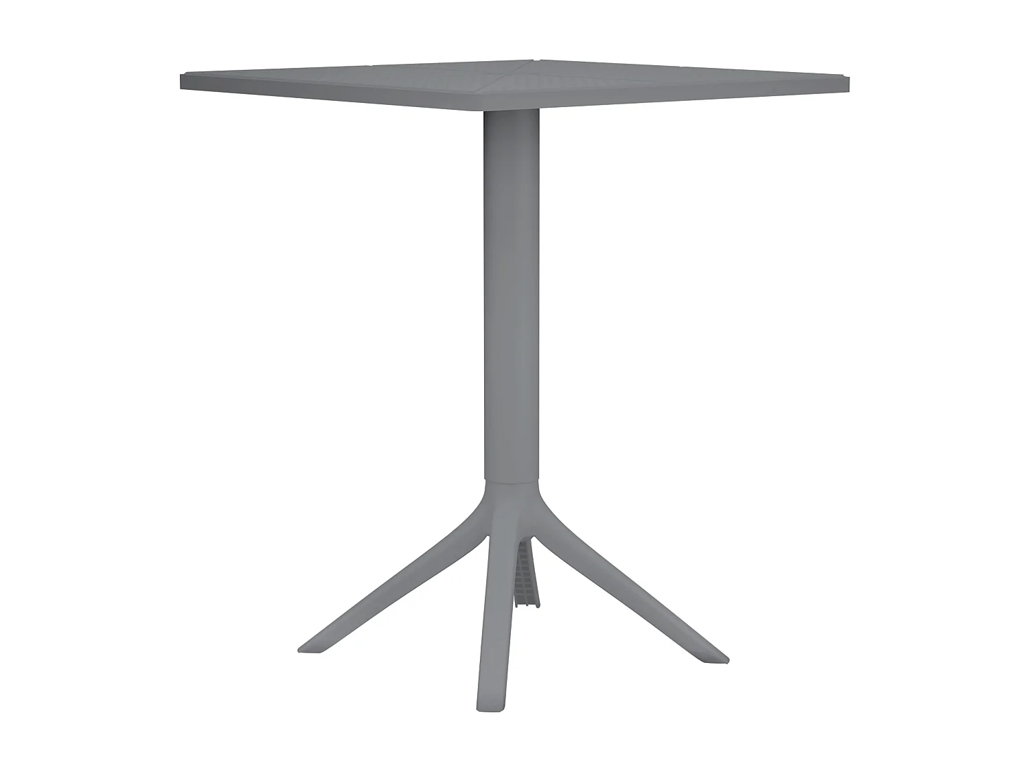 Table d'appoint de jardin - carré - Plastique - 60 x 60 cm - Gris foncé - Nuvela