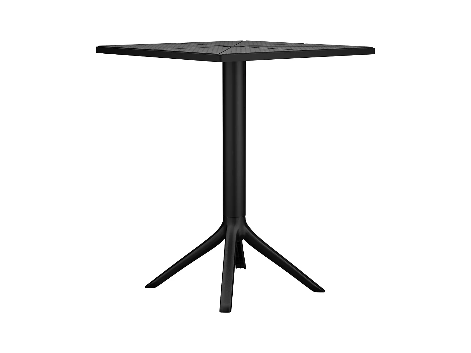 Table d'appoint de jardin - carré - Plastique - 60 x 60 cm - Noir - Nuvela