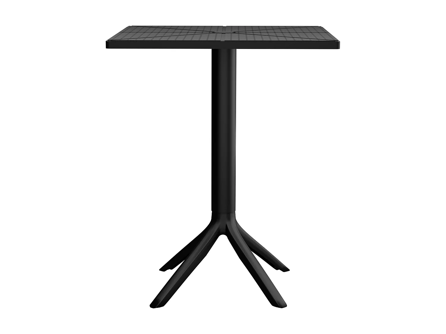 Table d'appoint de jardin - carré - Plastique - 60 x 60 cm - Noir - Nuvela