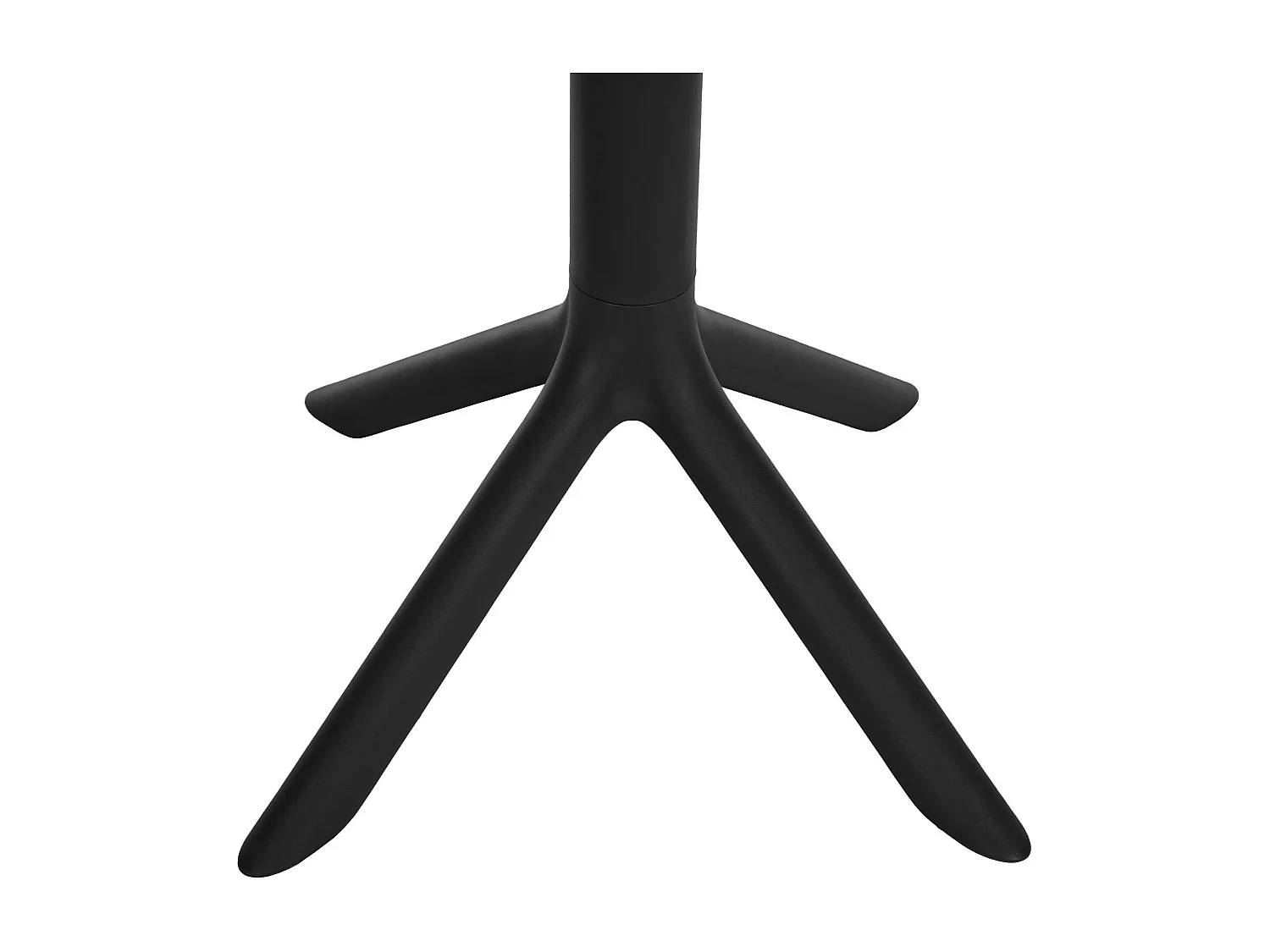 Table d'appoint de jardin - carré - Plastique - 60 x 60 cm - Noir - Nuvela