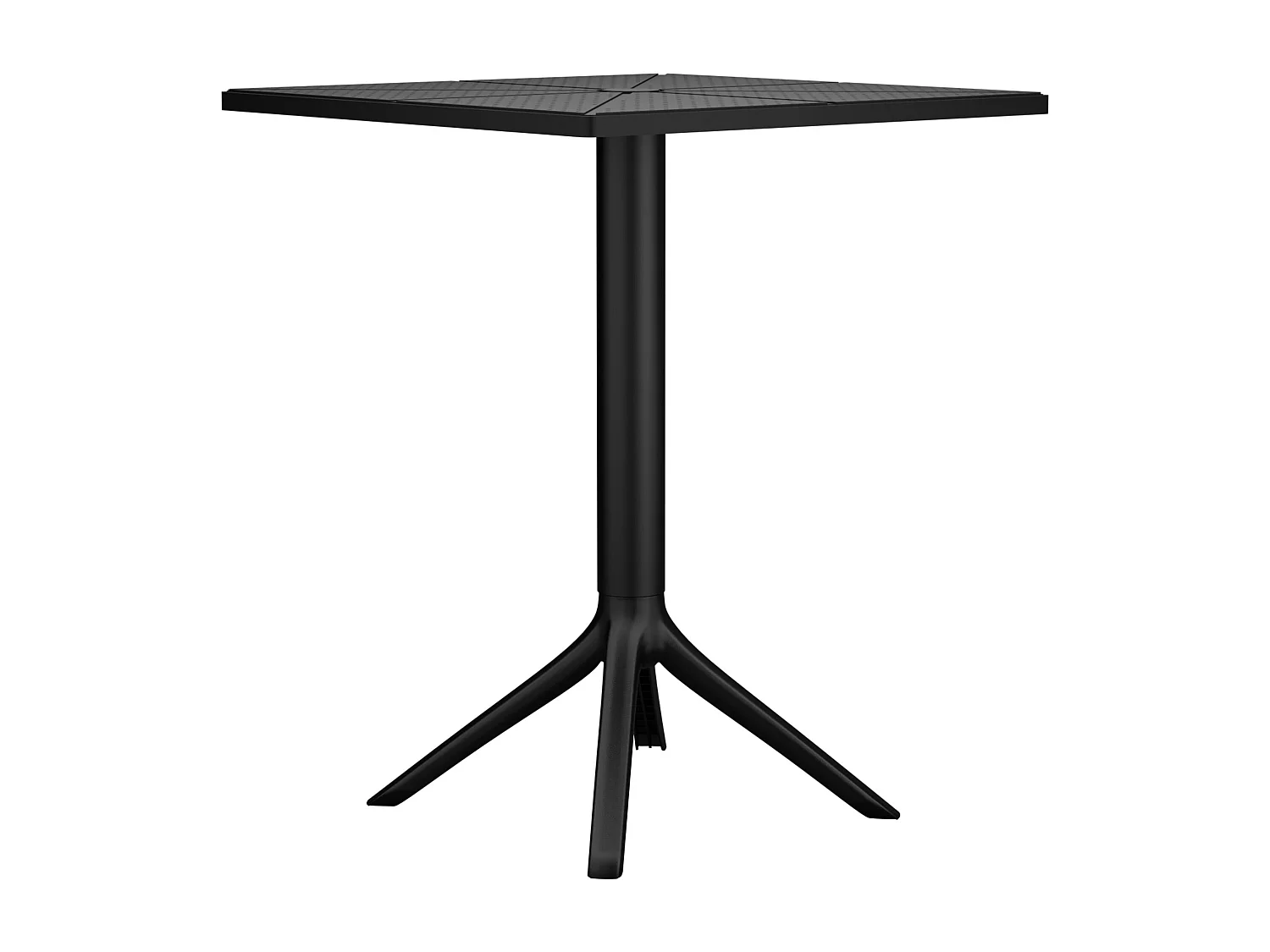 Table d'appoint de jardin - carré - Plastique - 60 x 60 cm - Noir - Nuvela