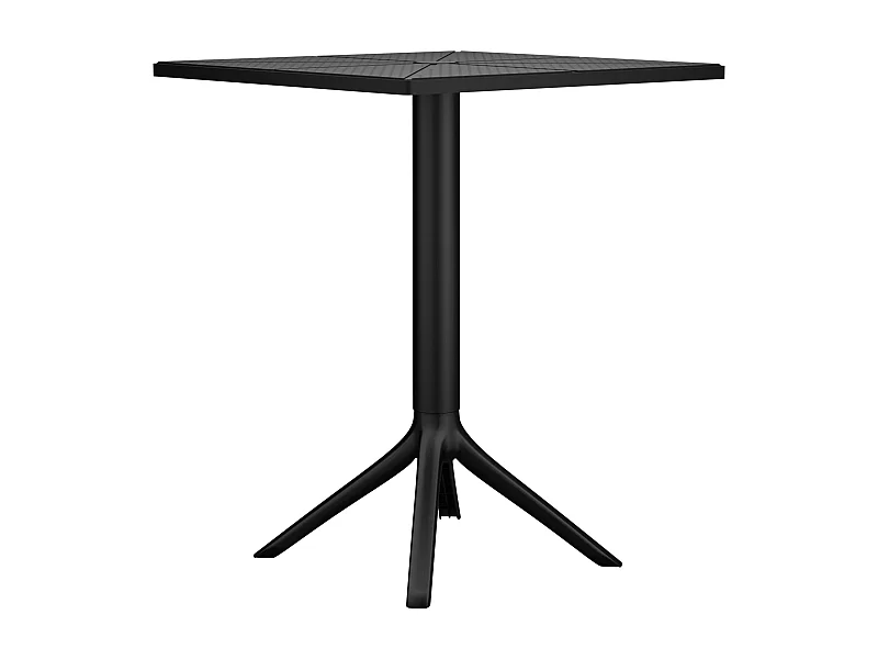 Table d'appoint de jardin - carré - Plastique - 60 x 60 cm - Noir - Nuvela