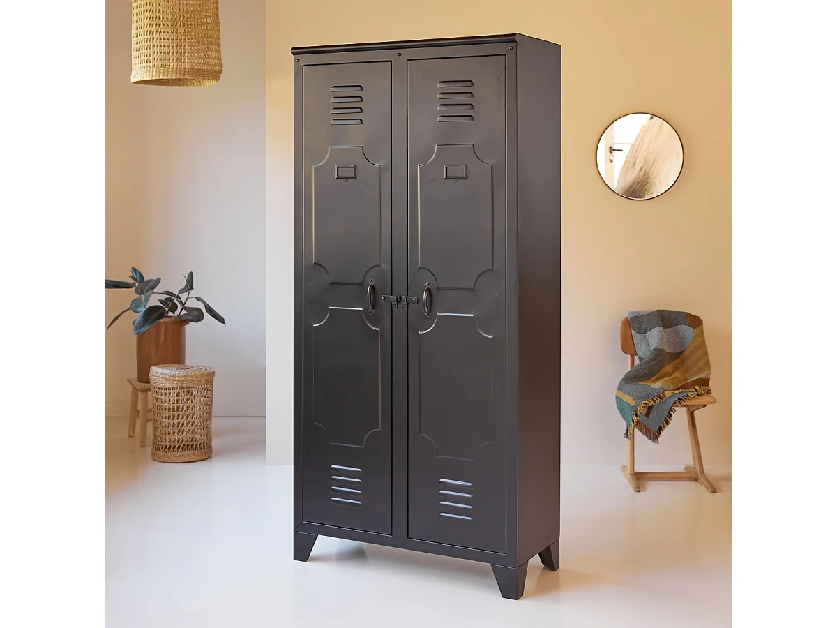 Schrank aus Metall Industriel 180 cm