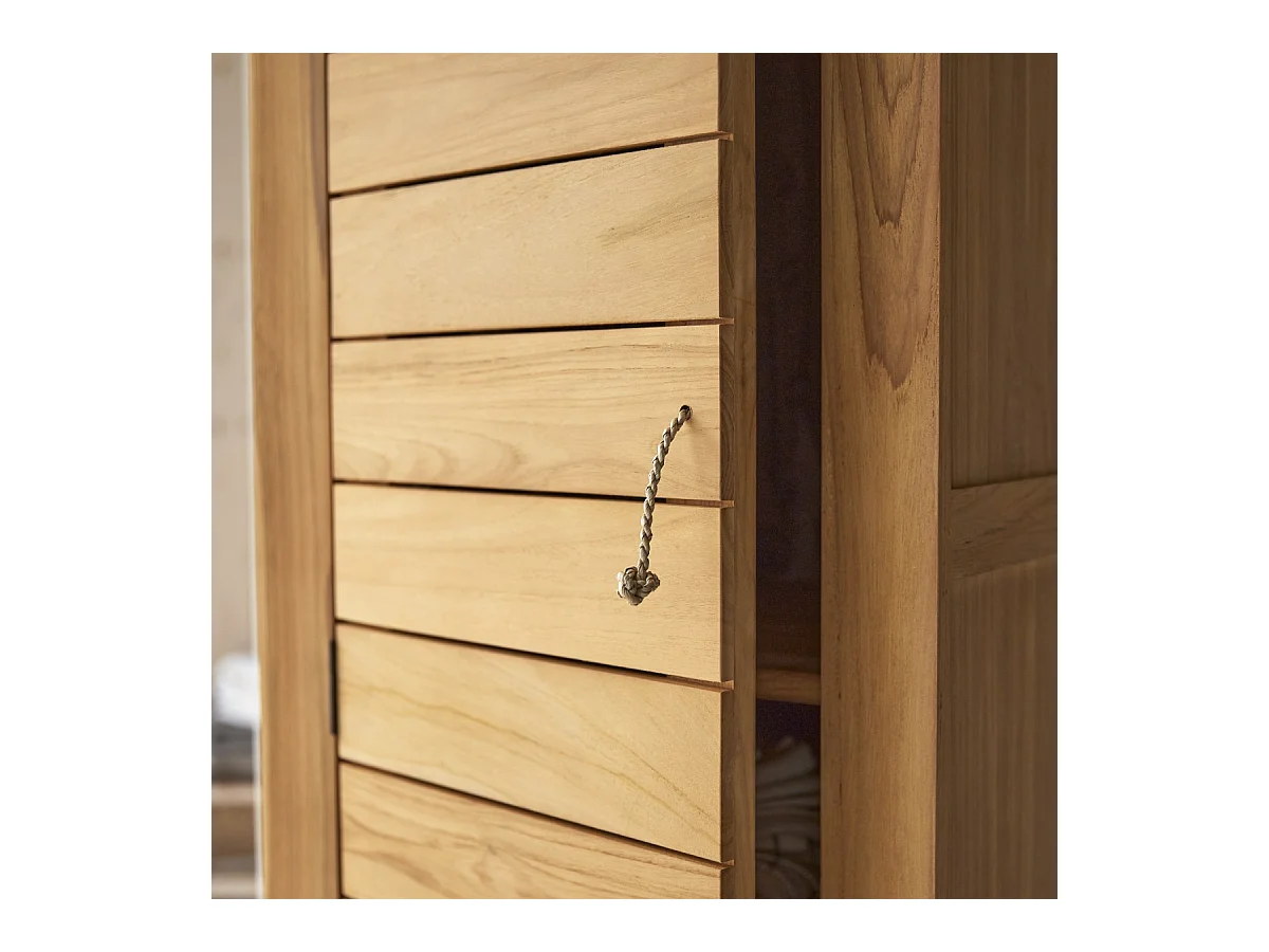 Colonne simple en bois de teck 180 Minimalys