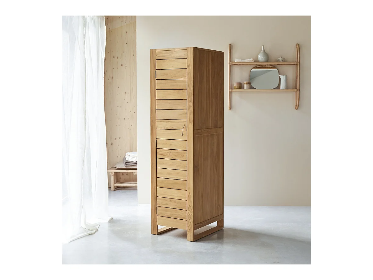 Colonne simple en bois de teck 180 Minimalys