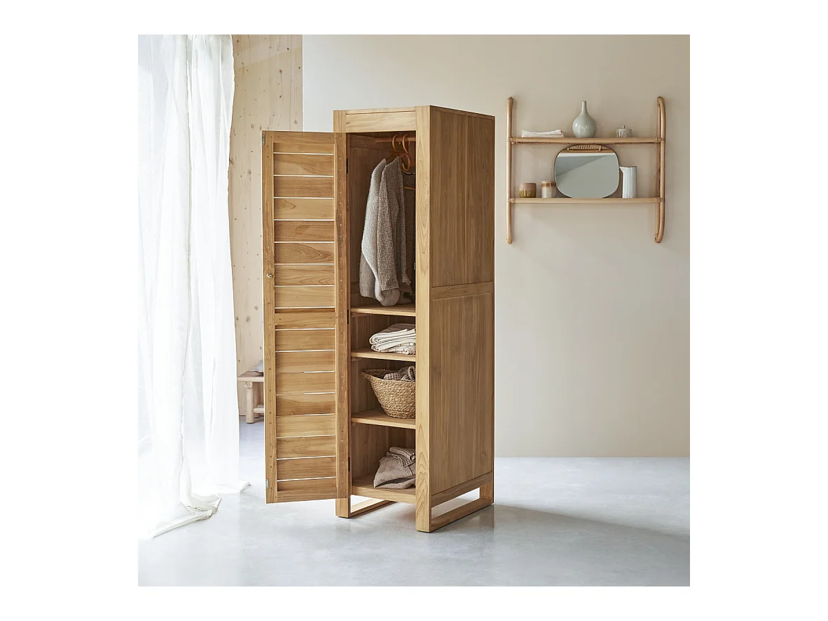Colonna semplice in teak massello Minimalys