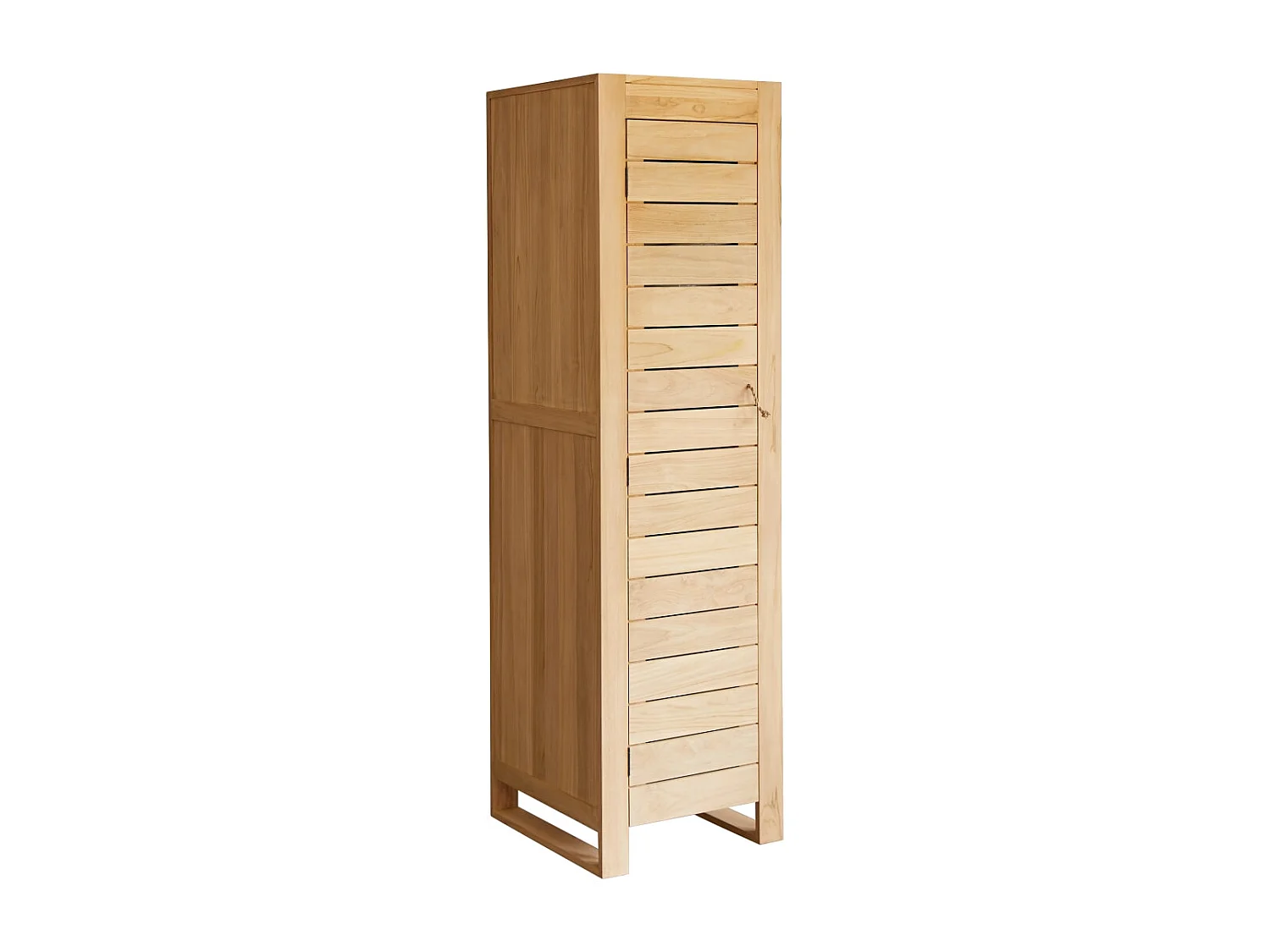 Schmaler Schrank aus Teak Zusatzteil für Schrank aus Teak 180 cm Höhe