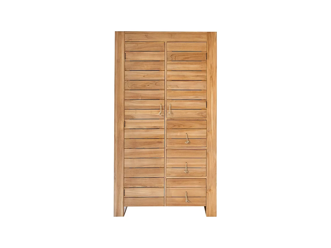 Armadio doppio in legno massello di teak 180cm Minimalys