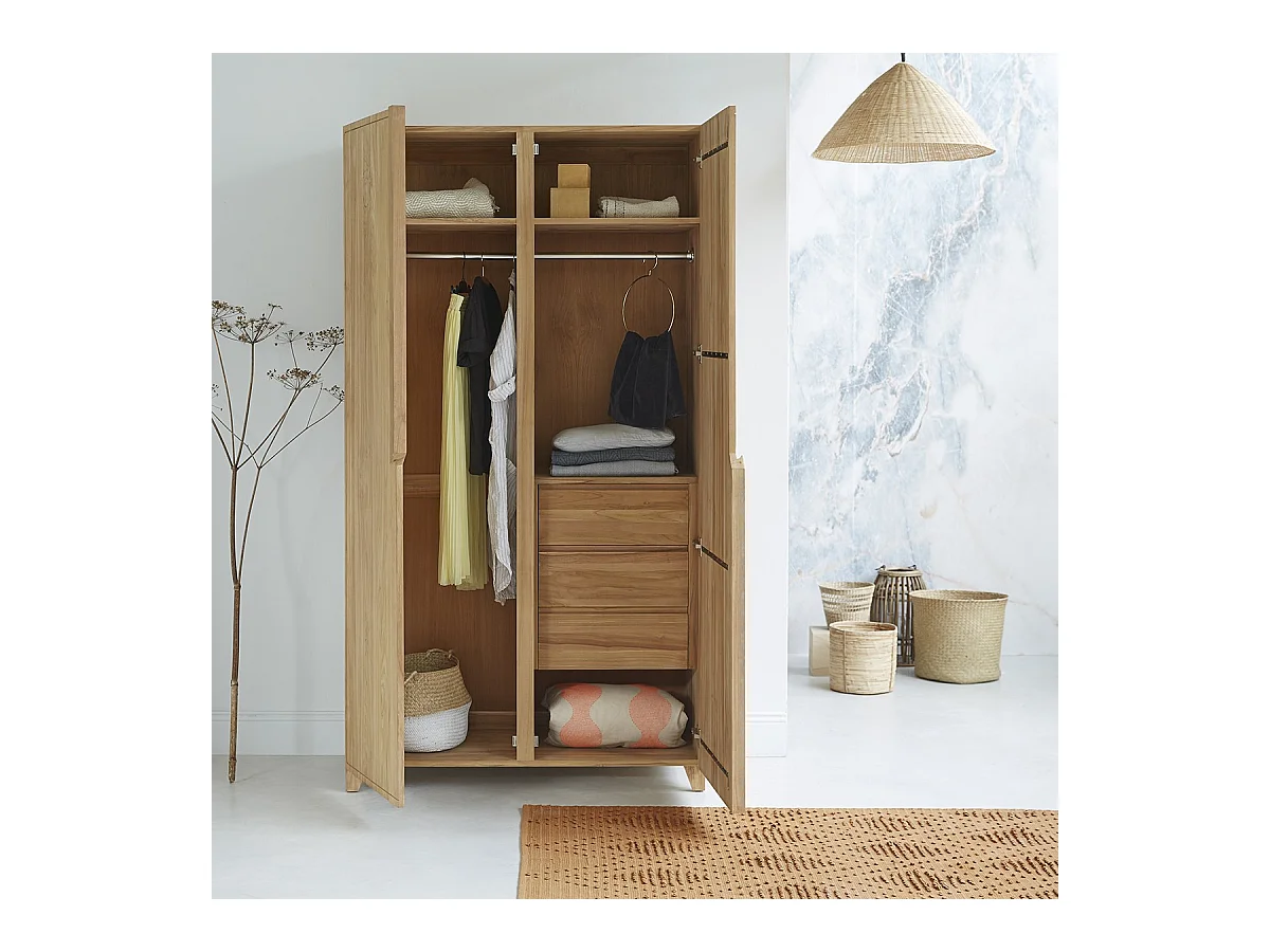 Armadio in legno di teak 210 Greta
