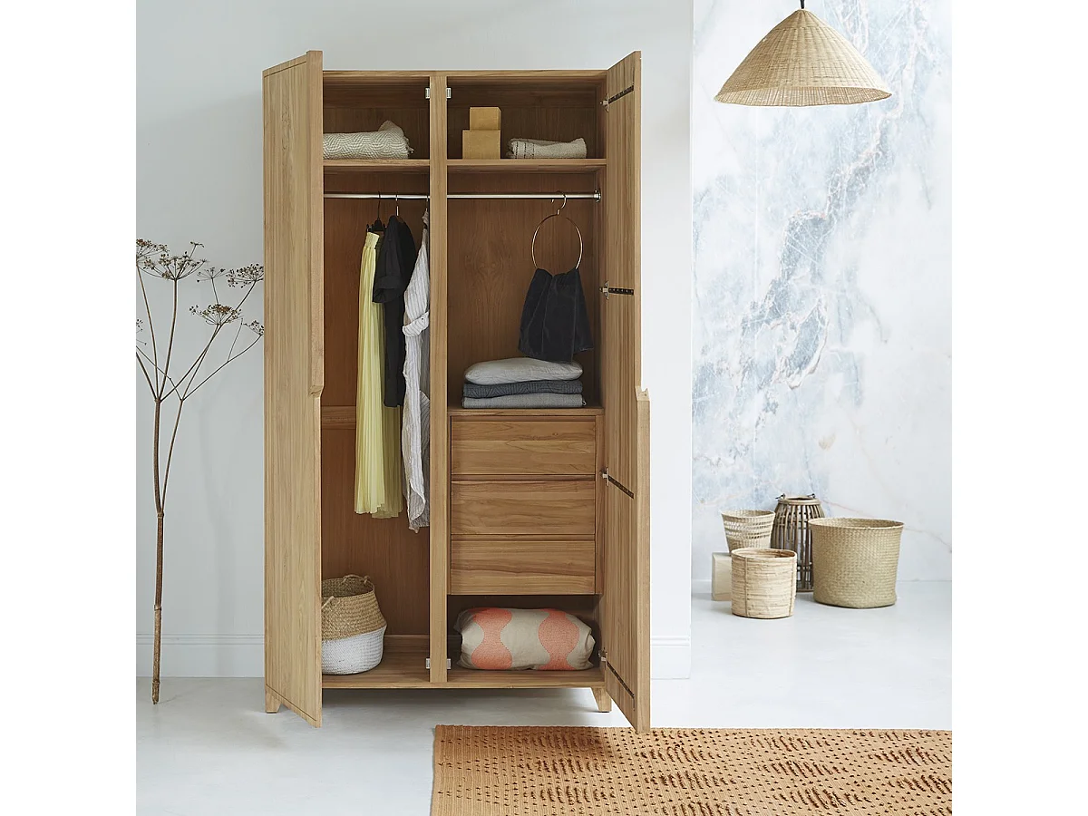 Greta - Wardrobe in solid teak