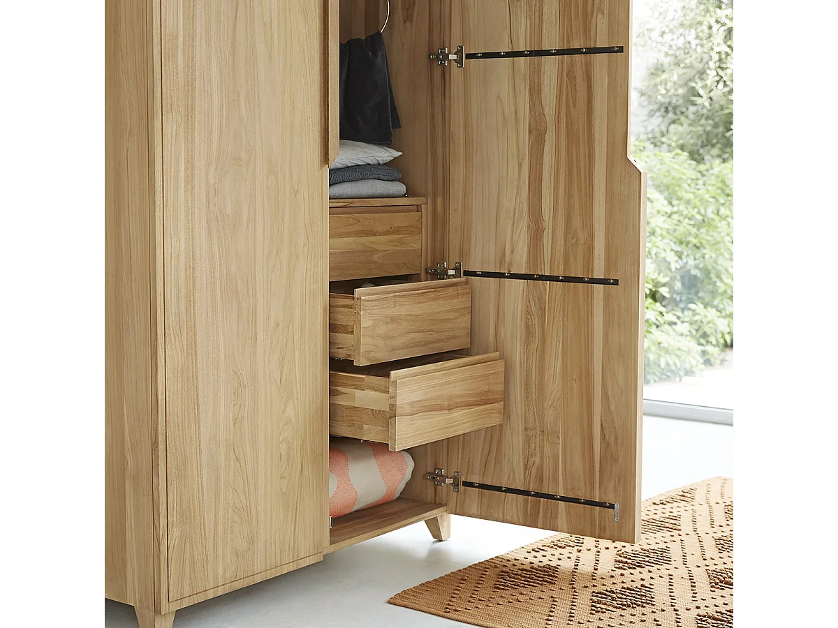 Greta - Wardrobe in solid teak