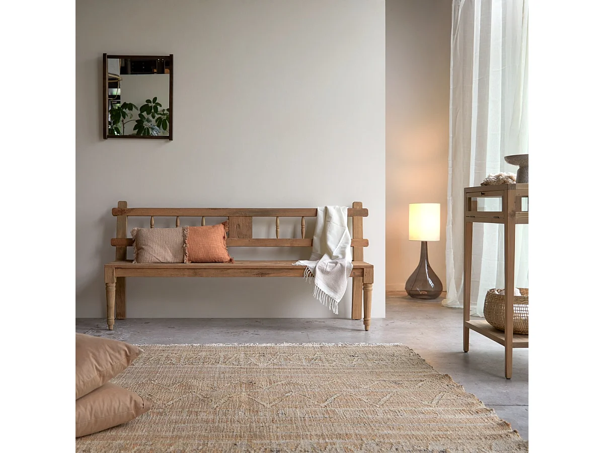 Paula - Solid reclaimed teak bench