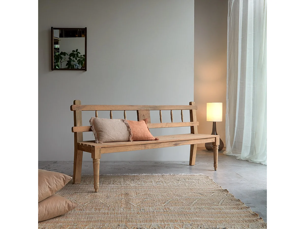 Paula - Solid reclaimed teak bench