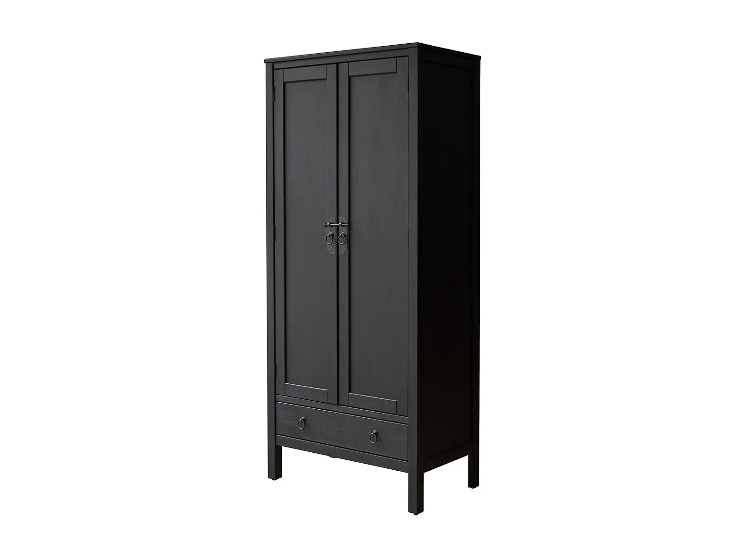 Armadio in pino massello 180 Thaki black