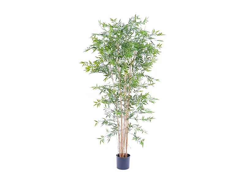 Plante artificielle haute gamme Spécial extérieur en Bambou artificiel, couleur verte - Dim : 210 x 90 cm