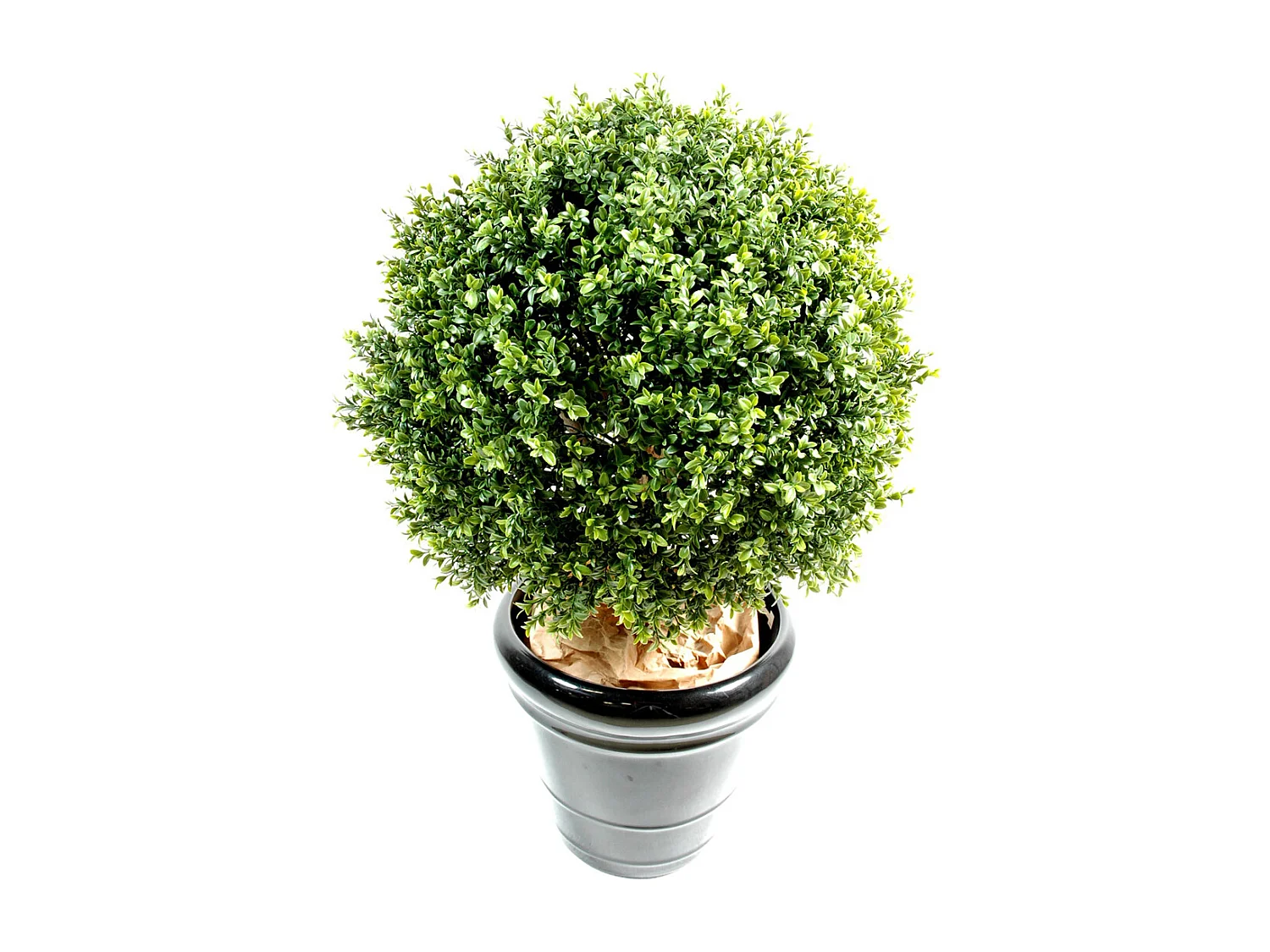 Plante artificielle haute gamme Spécial extérieur / Buis artificiel boule UV - Dim : H.88 x D.70 cm