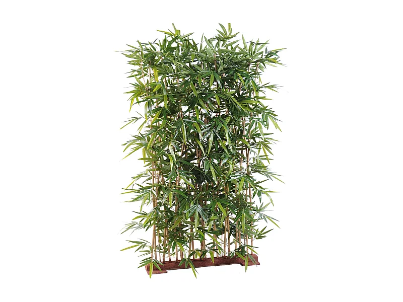 Plante artificielle haute gamme Spécial extérieur/ Haie artificielle Bambou, coloris vert - Dim : 185 x 50 x 120 cm