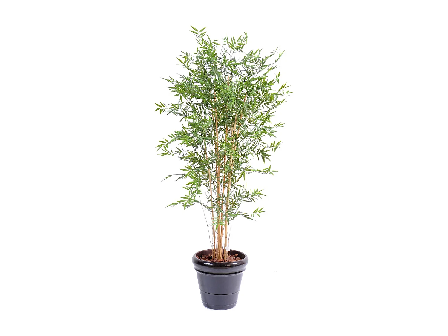 Plante artificielle haute gamme Spécial extérieur en Bambou artificiel, couleur verte - Dim : 180 x 85 cm