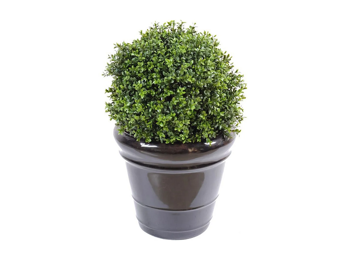 Plante artificielle haute gamme Spécial extérieur / Buis artificiel boule UV - Dim : H.45 x D.30 cm