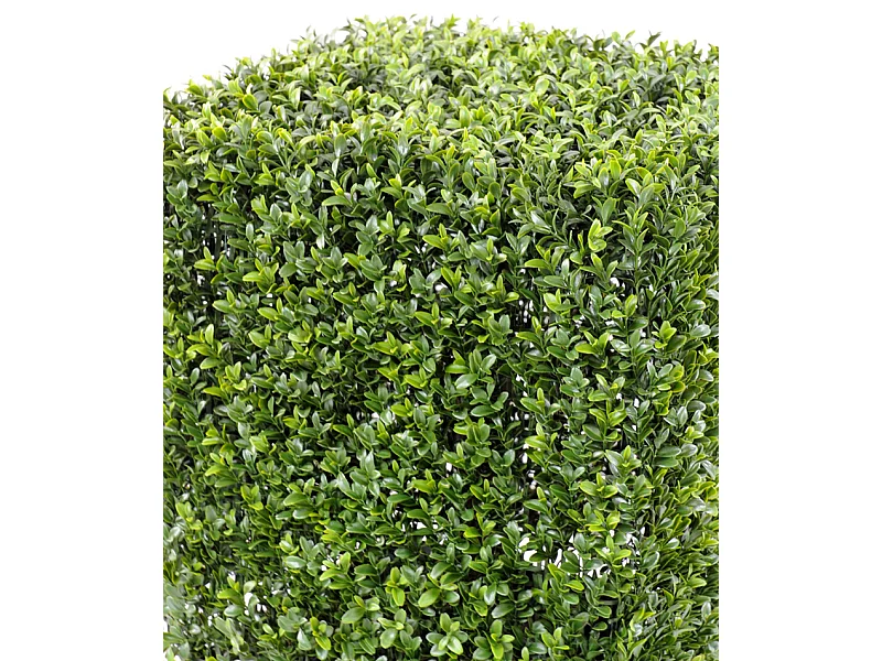 Plante artificielle haute gamme Spécial extérieur, Buis carré artificiel couleur vert - Dim : 85 x 50 cm