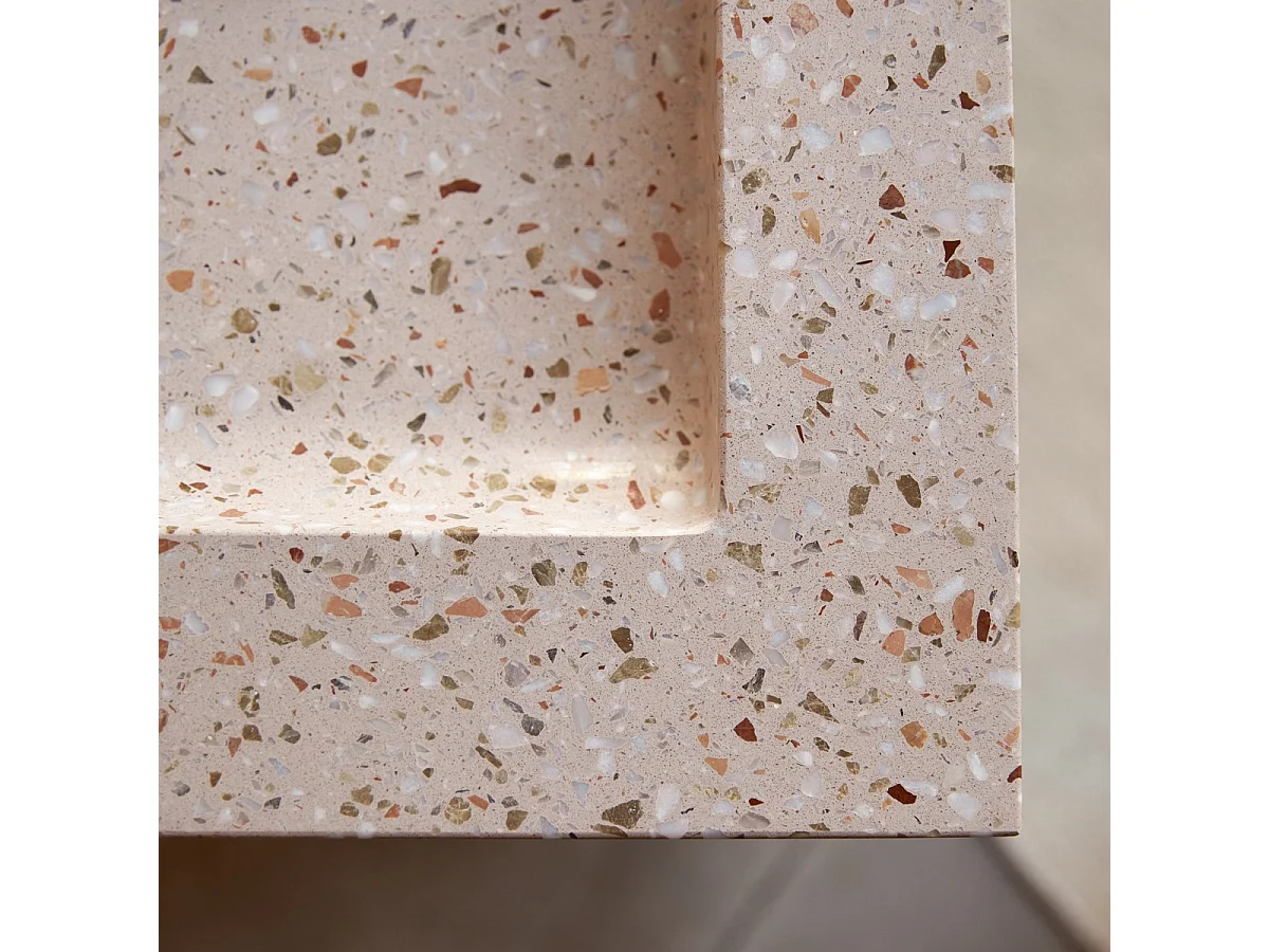Mobile per il Bagno in legno di rovere e battuto di terrazzo premium 120 Nova