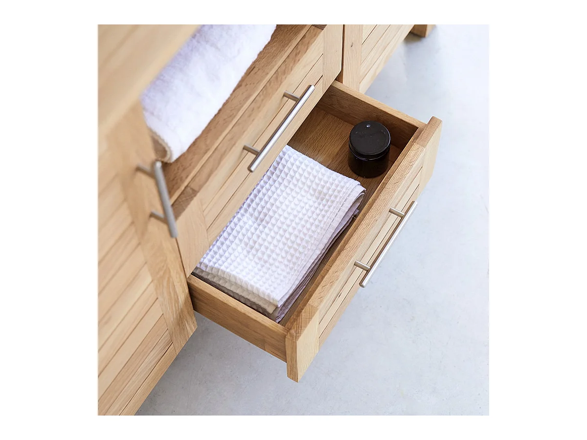 Mobile per bagno in legno di quercia 125 Soho