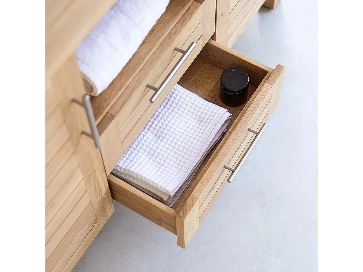 Mobile per bagno in legno di quercia 125 Soho