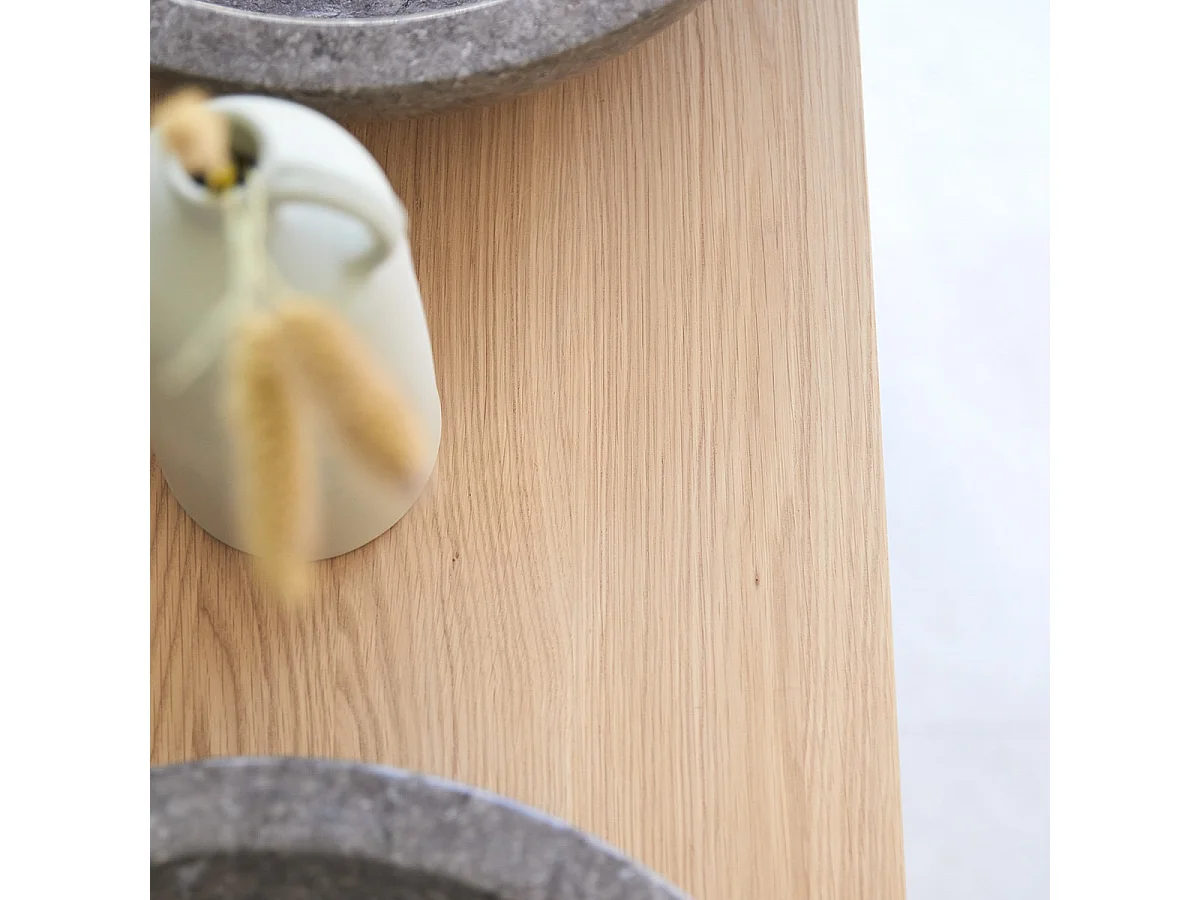 Mobile per bagno in legno di quercia 125 Soho