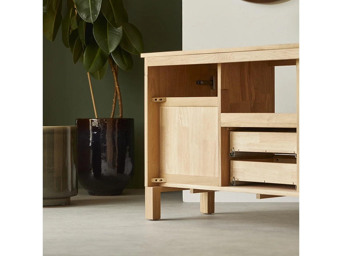 Mobile per bagno in legno di quercia 125 Soho