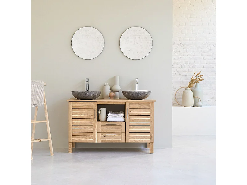 Waschbeckenunterschrank aus Eichenholz 125 Soho