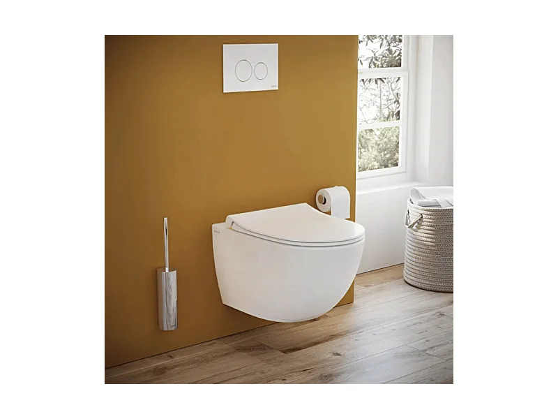 WC suspendu sans bride VITRA Sento blanc + abattant