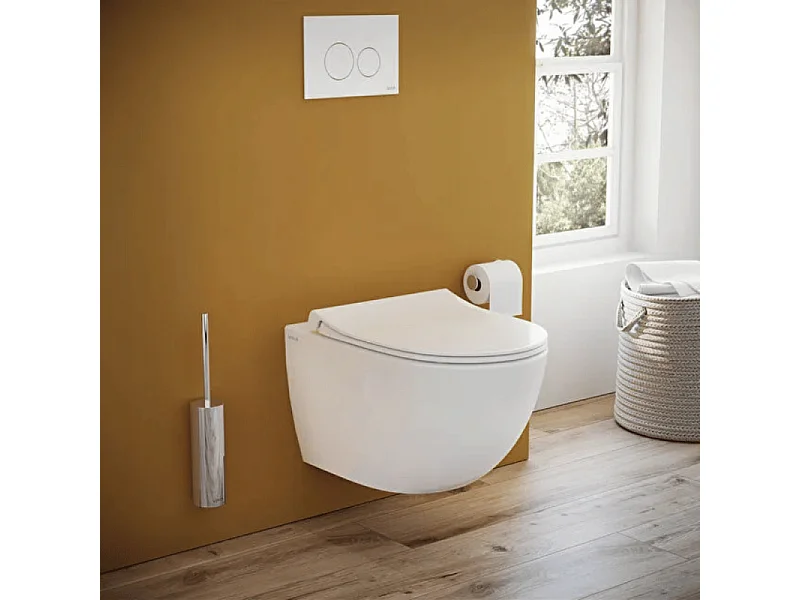 WC suspendu sans bride VITRA Sento blanc + abattant