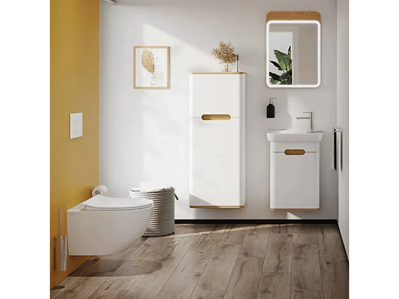 WC suspendu sans bride VITRA Sento blanc + abattant