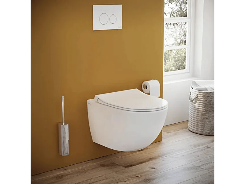 WC suspendu sans bride VITRA Sento blanc + abattant