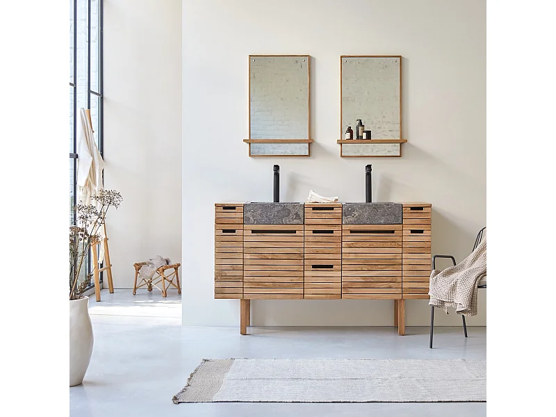 Meuble en bois de teck avec vasque 150 Slats