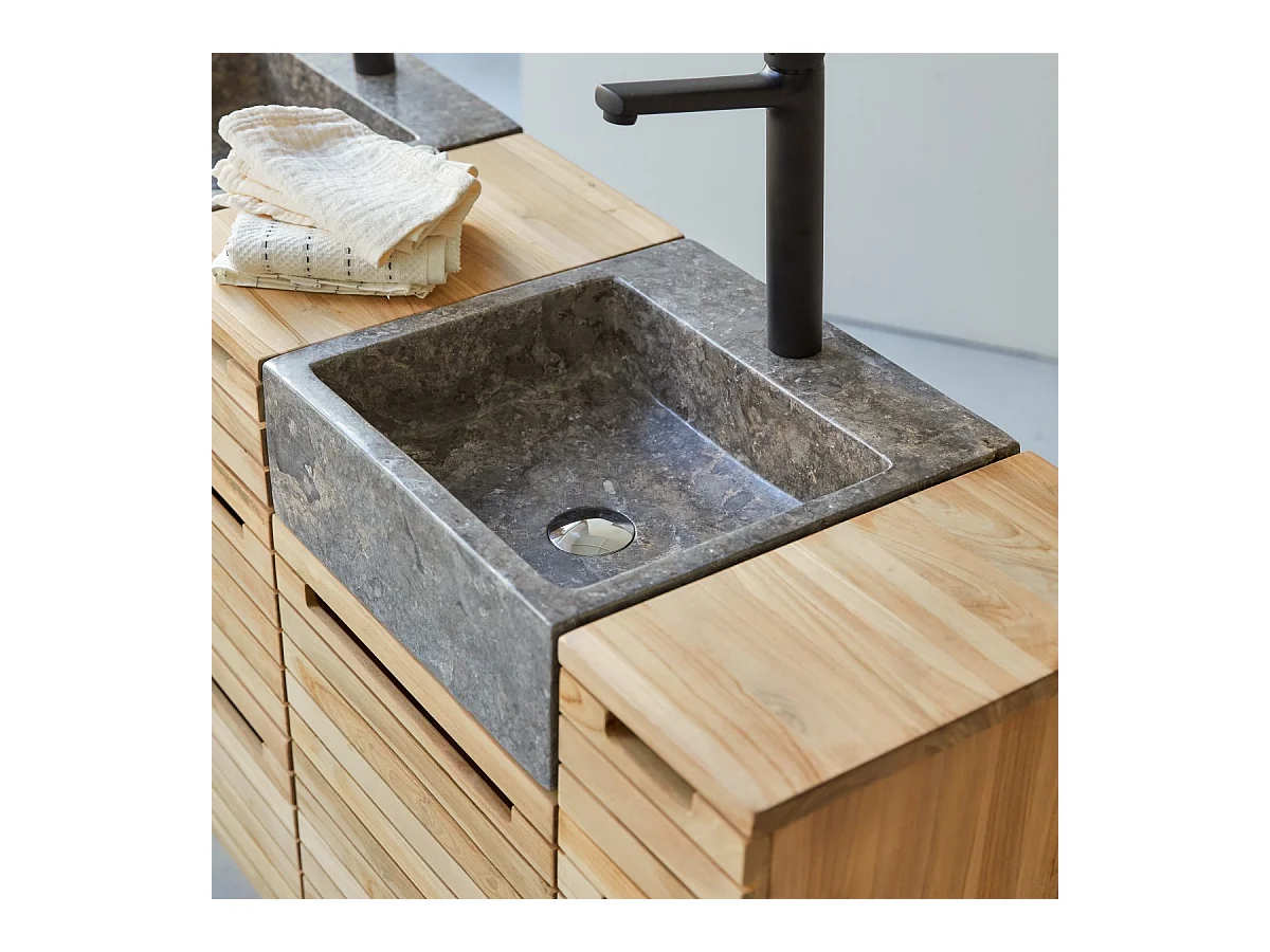 Meuble en bois de teck avec vasque 150 Slats