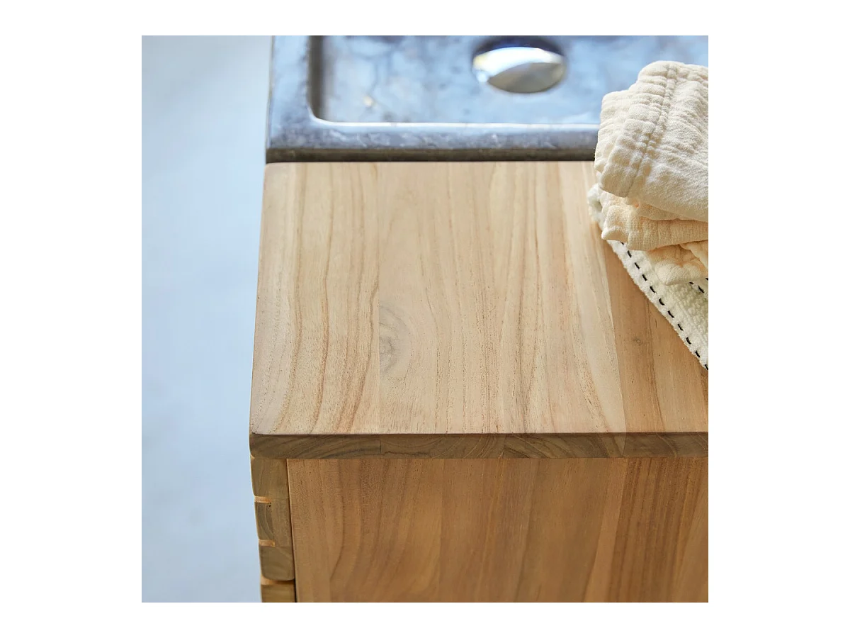 Meuble en bois de teck avec vasque 150 Slats