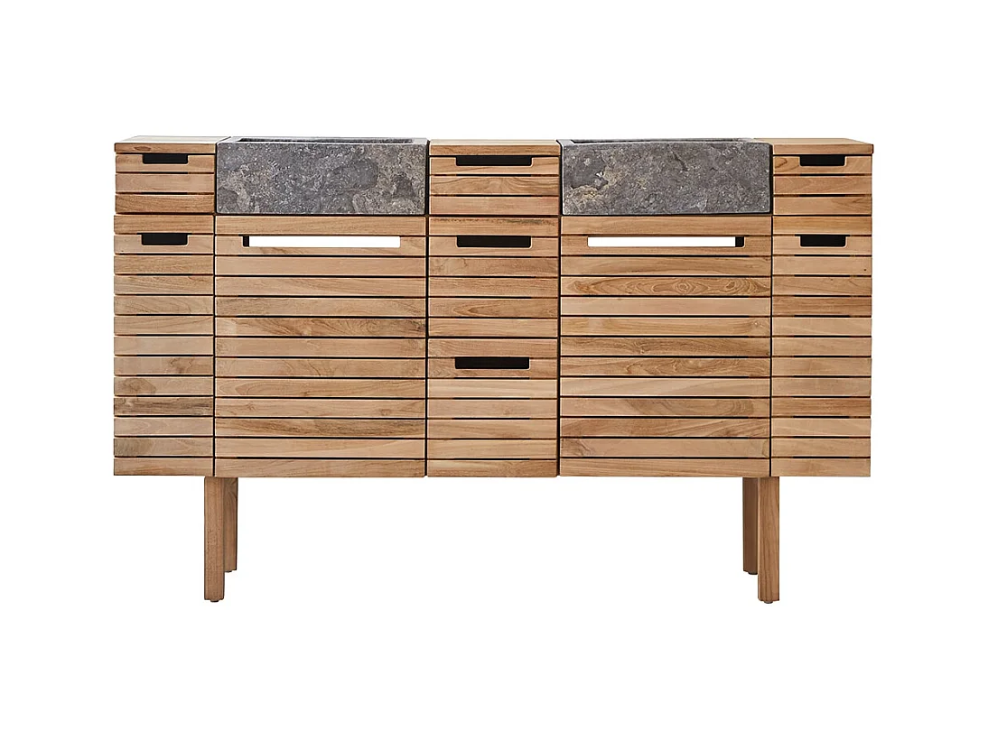 Meuble en bois de teck avec vasque 150 Slats