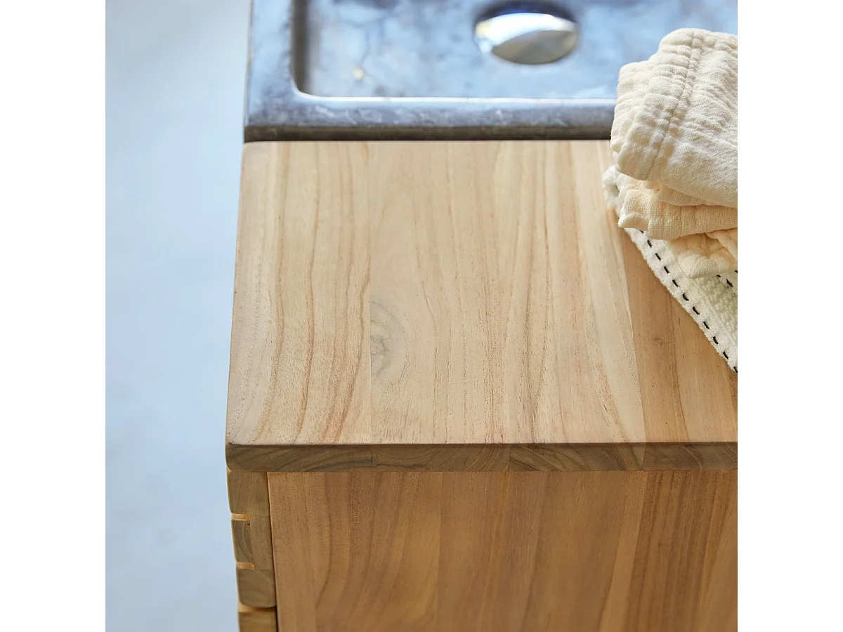 Mobili da bagno in legno di Teak con lavabi 150 Slats