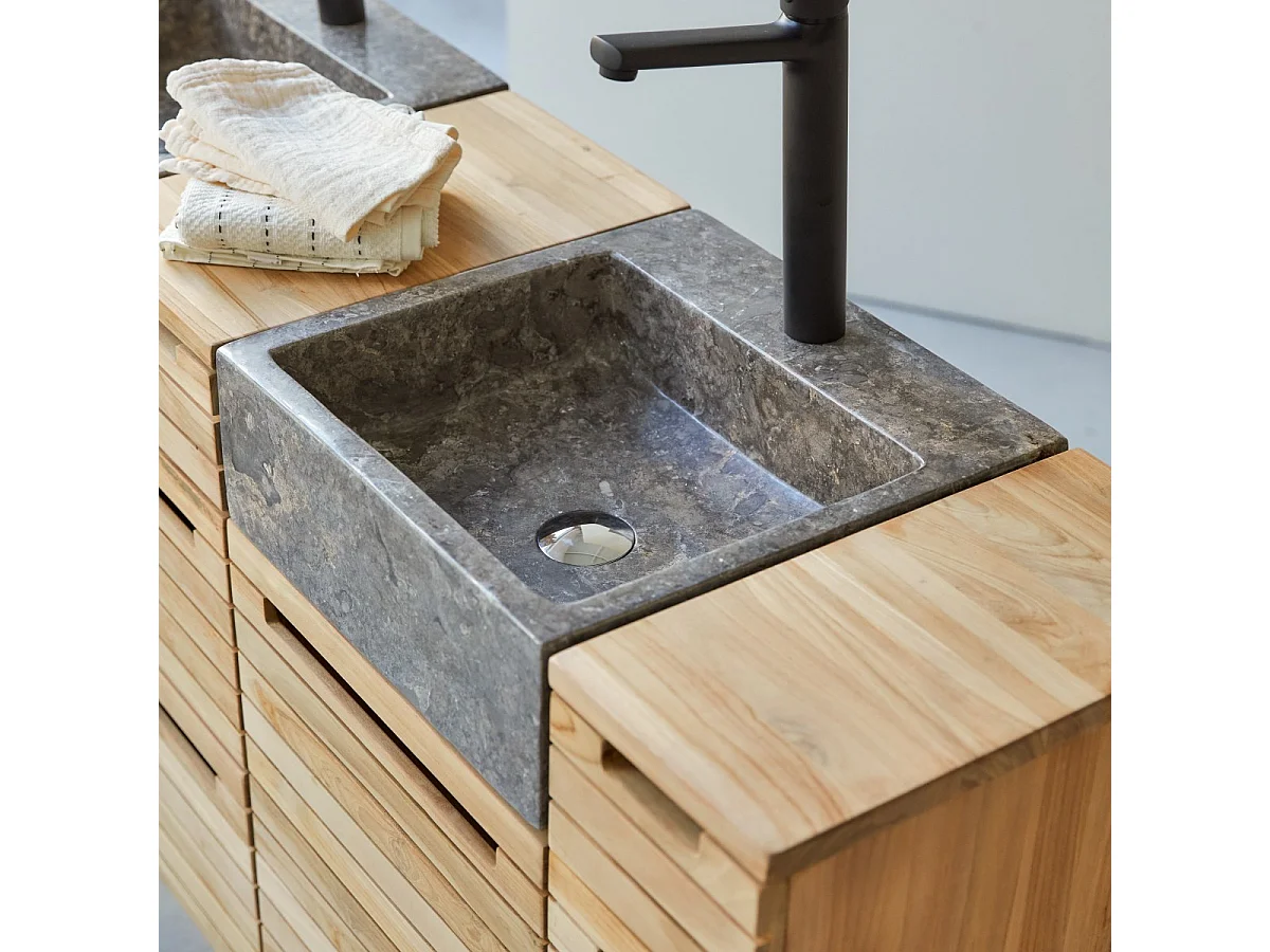 Meuble en bois de teck avec vasque 150 Slats