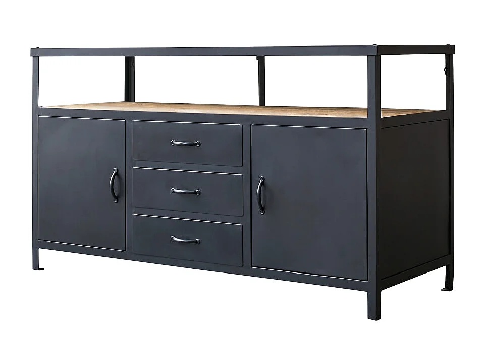 Mobili da bagno in legno di mango e metallo 140 cm Industriel