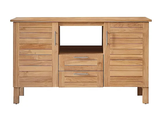Badunterschrank aus massives Teakholz 125 Soho