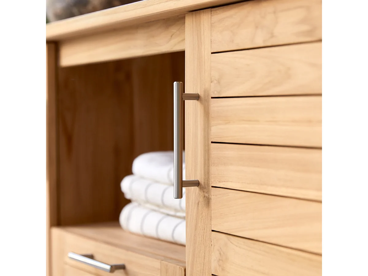 Mobili da bagno in legno massello di Teak 125 Soho