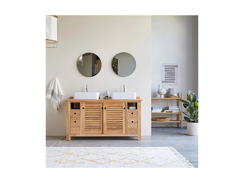 Badunterschrank aus Teak 145 cm Coline