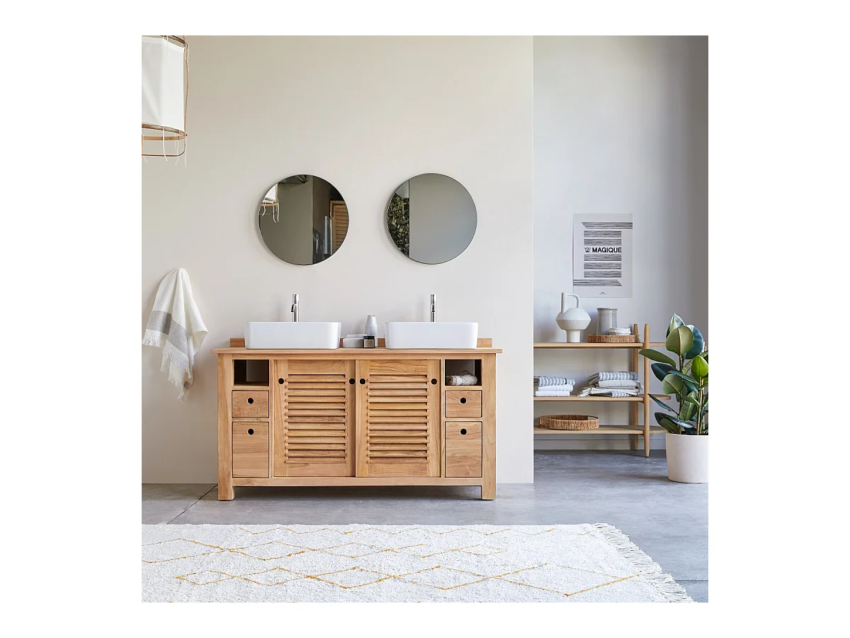 Badunterschrank aus Teak 145 cm Coline